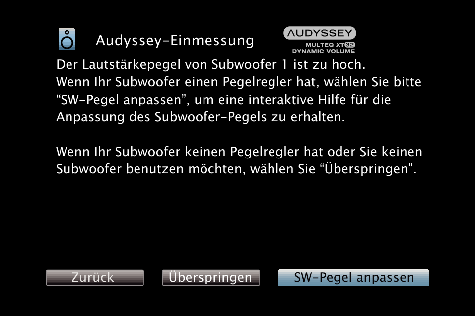 GUI AudysseySetup SW X3300